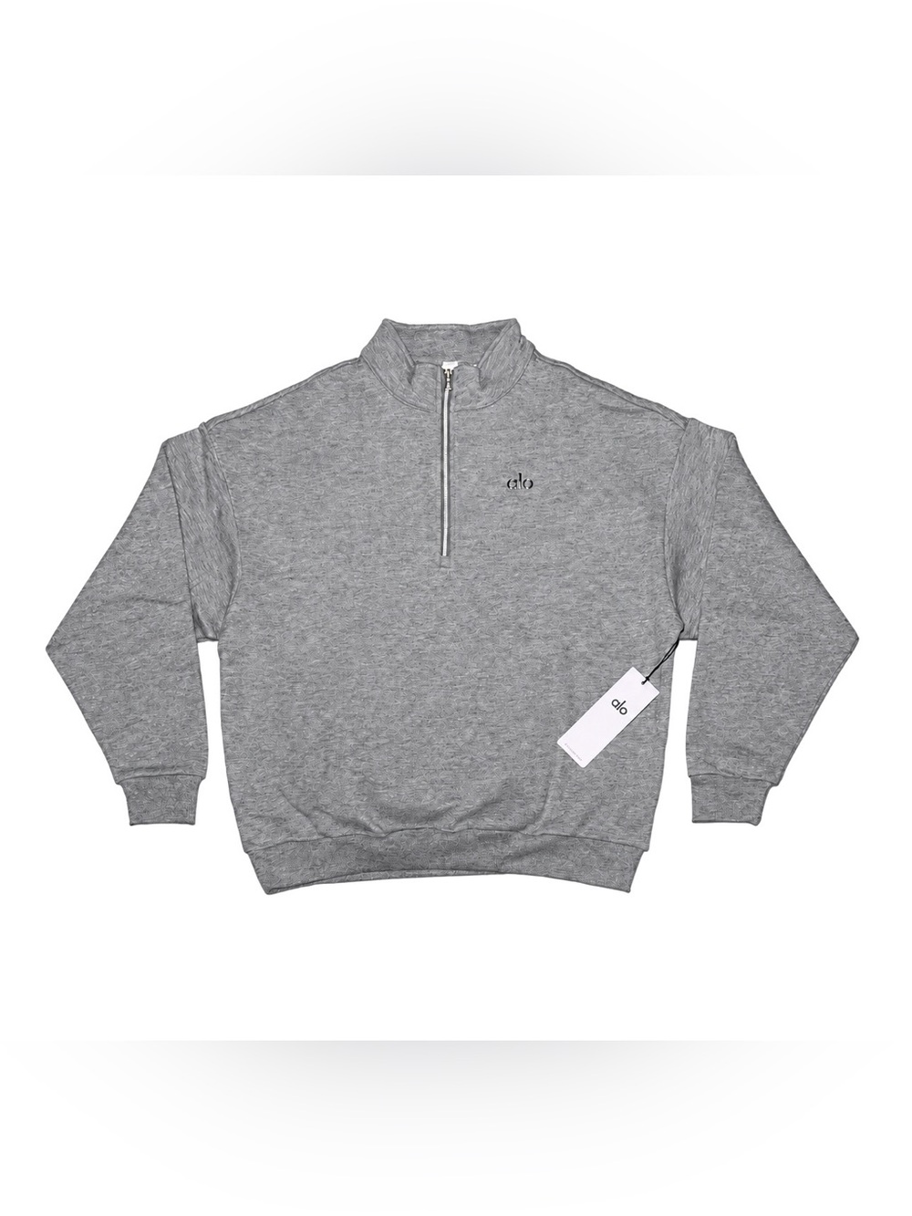 ALO Yoga Men's Quarter-Zip Pullover Sweatshirt in Heather Gray- XS